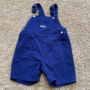 Oshkosh baby, navy short overalls, like new